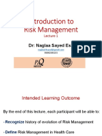 Lecture 1 - Risk Management