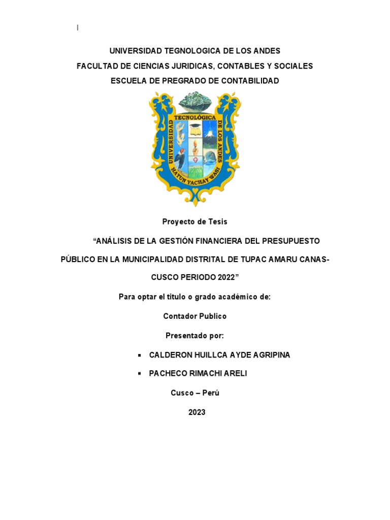 Proyecto de Tesis - Versión 3.0 - Areli y Ayde | PDF | Presupuesto ...