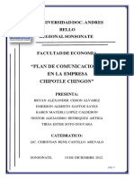 Plan de Comunicaciones A Empresa Chipotle Chingon