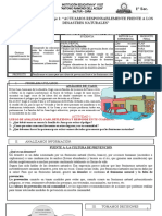 1° - CCSS - Ficha 4 - Eda 1 - Actuamos Responsablemente Frente A Los Desastres Naturales