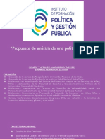 Propuesta de Análisis de Una Política Pública