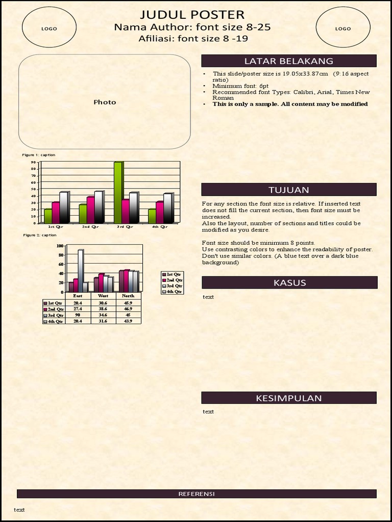 Template PPT Untuk E-Poster-Laporan Kasus | PDF | Text | Design