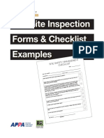 Job Site Inspection Checklist Sample Template-73046