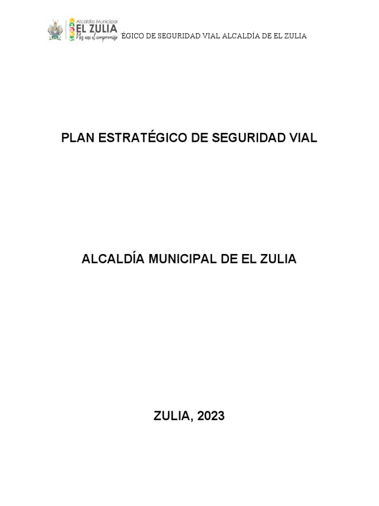 Plan Estratégico de Seguridad Vial 2024 | PDF | Seguridad vial ...