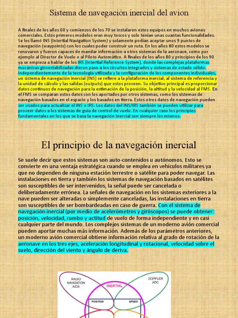 Sistema de Navegación Inercial en Aviones | PDF | Avión | Aviación