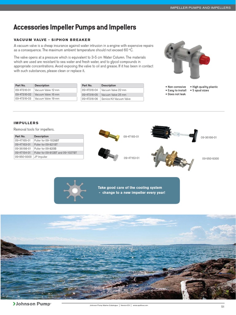 JP Marine Catalogue EN - v1.3 - ImpellerPages51 55 | PDF | Vacuum | Valve