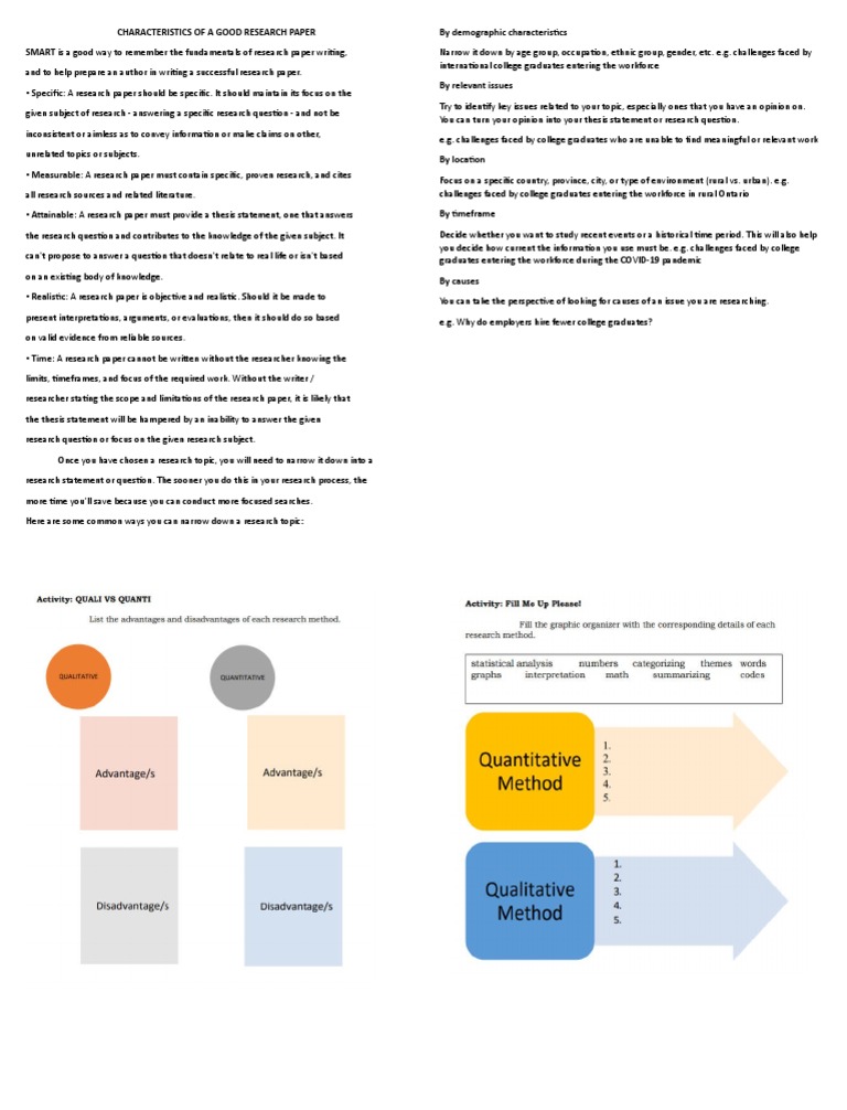 How To Write A Good Research Paper Pdf