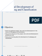 Historical Development of Cataloging and Classification