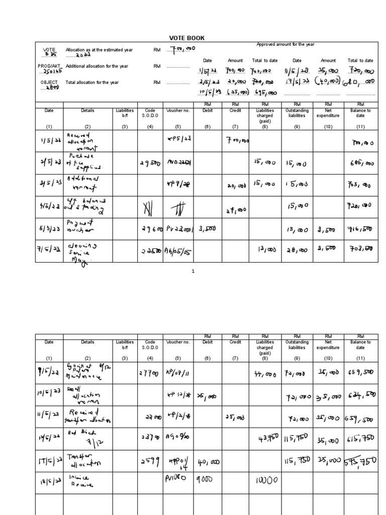 Vote Book Sheet Blank Copy 1 PDF