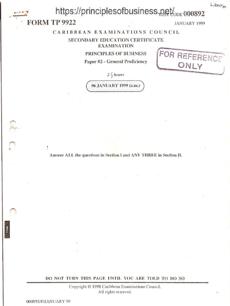 Csec pob past papers january 1999 paper 02 pdf pdf gross domestic