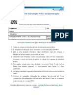 MAPA - Material de Avaliação Prática Da Aprendizagem: Acadêmico: R.A. Curso: Disciplina: Valor Da Atividade: Prazo