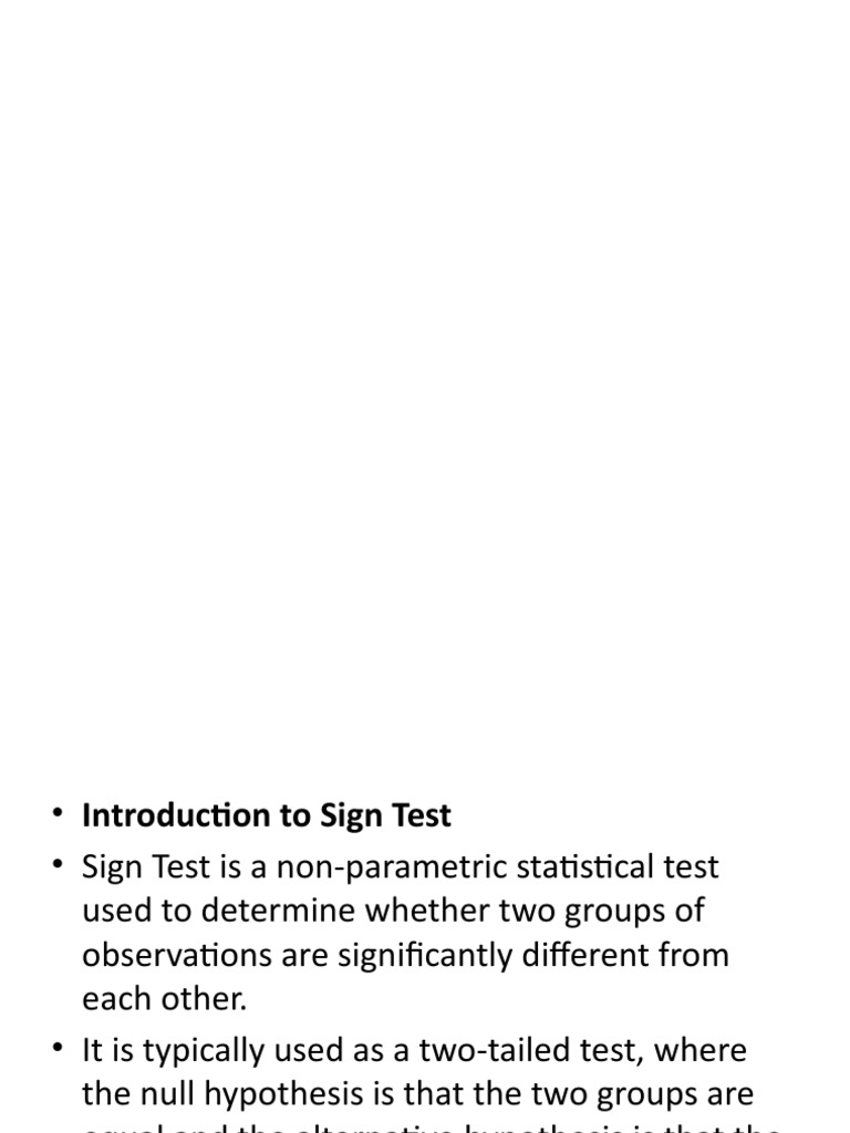 Sign Test PDF