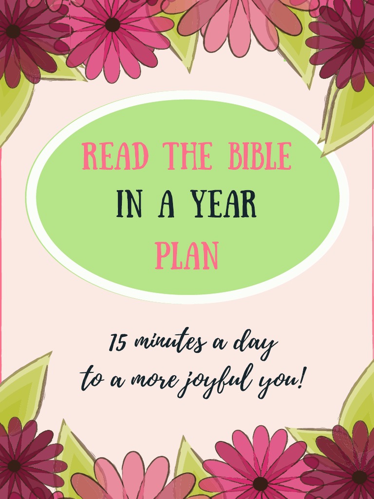 Read The Bible in A Year Plan Free Printable 1 PDF Gospel Of Mark