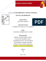 Oratoria, Deliberación y Juicio