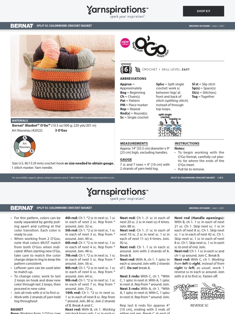 Crochet Basket Pattern | PDF