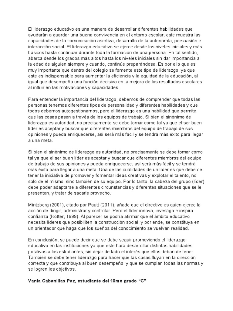 Liderazgo Educativo Pdf