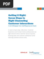 Download Getting it Right Seven Steps to Right Channeling Customer Interactions A Joint Whitepaper from IntelliResponse and Oracle by IntelliResponse Systems Inc SN65120540 doc pdf
