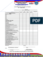 Year End Monitoring Checklist For Teachers