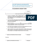 FT-CRD-129-00 OJT Parent Consent Form With Training Fee and Preferred HTE Template