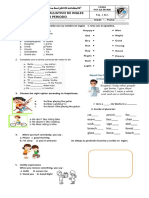 Taller Evaluativo Ingles Grado 5to