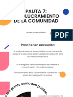 Pauta 7, Proyecto Social