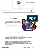 Biografía: Escuela Pampa Ríos Prof. Gerson López.-Violeta G. Lenguaje Y Comunicación 5° Básicos - 2023