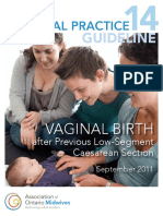 CPG Vaginal Birth After Caesarean Section PUB