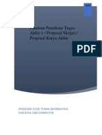 Panduan Penulisan TA1 Atau Proposal Skripsi Atau Proposal Karya Akhir