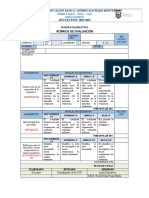 Rúbrica de Evaluación