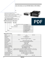 M4Ns/ M4Ys: Medidor Digital Con Preescalas Alimentado Por Lazo DIN W48 H24mm, W72 H36mm Características