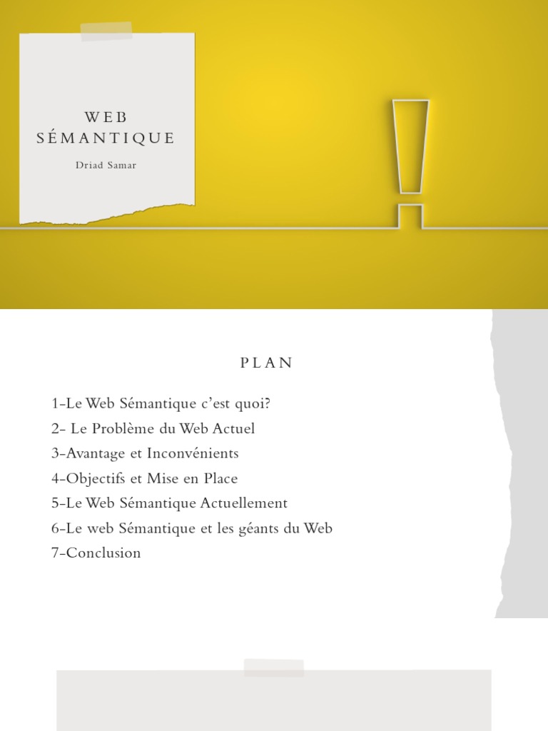 Le Web Sémantique : Avantages et Inconvénients | PDF | Web sémantique ...