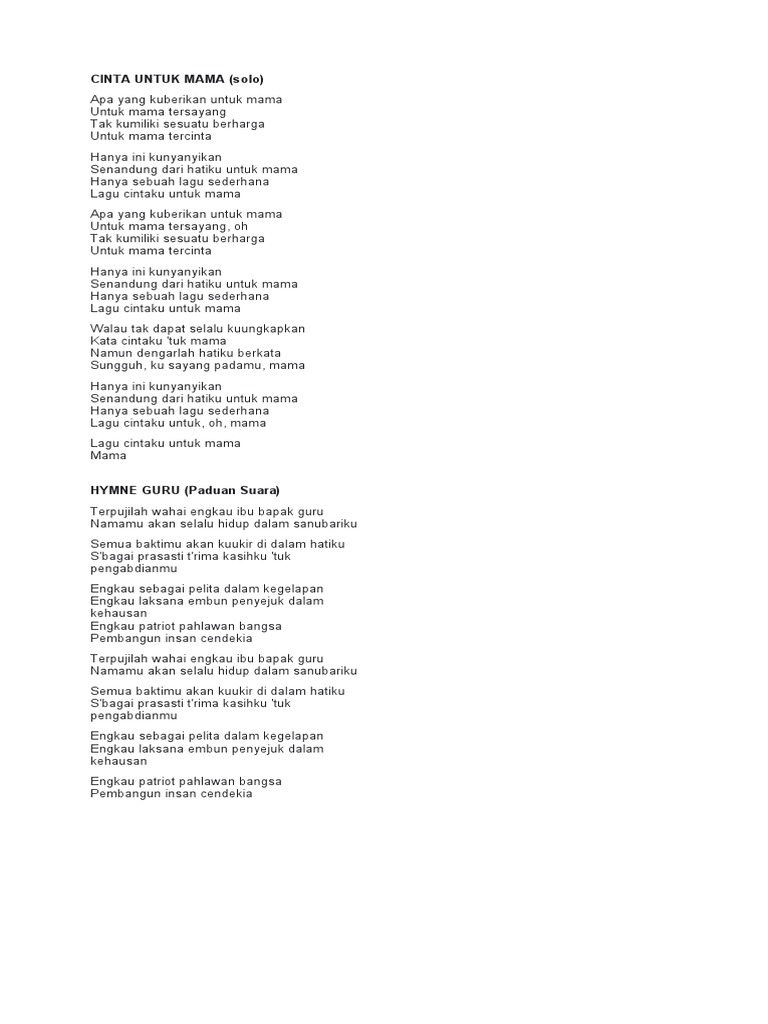 Cinta Untuk Mama | PDF
