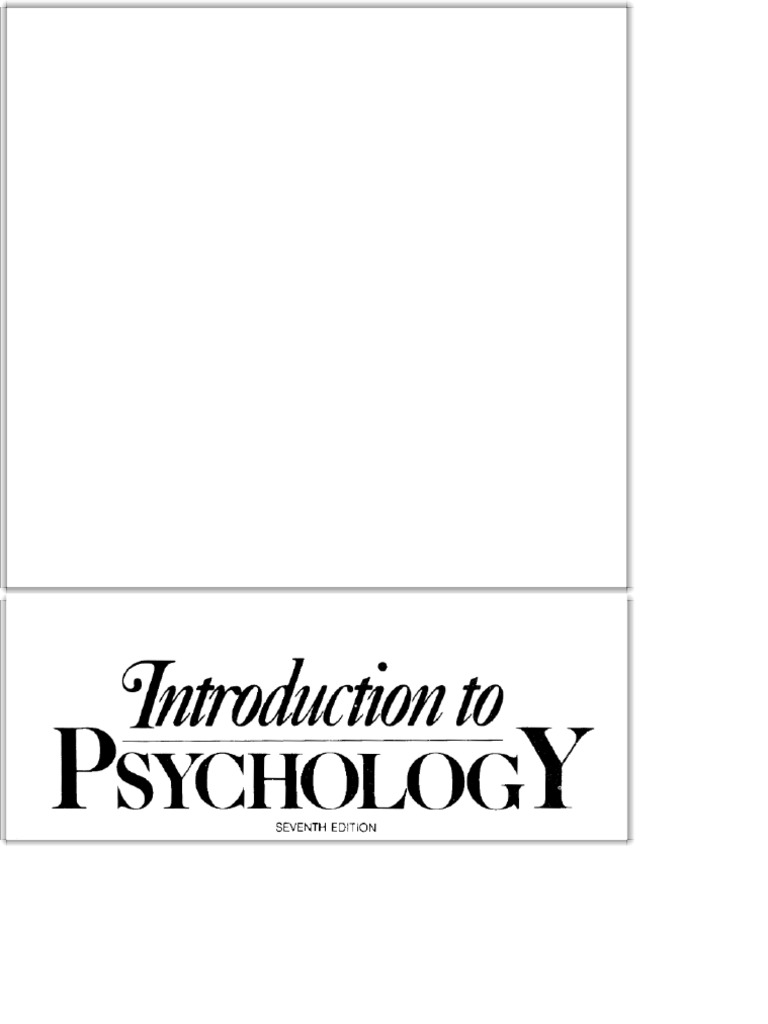 Introduction To Psychology Seventh Edition PDF