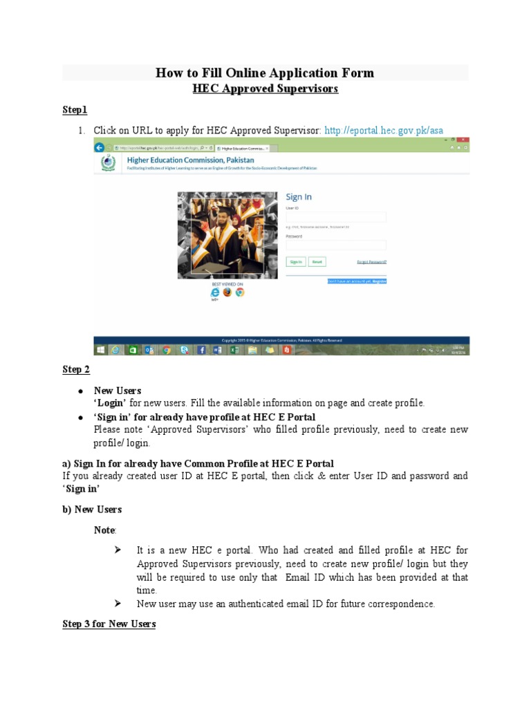 How To Fill Online Application Form | PDF