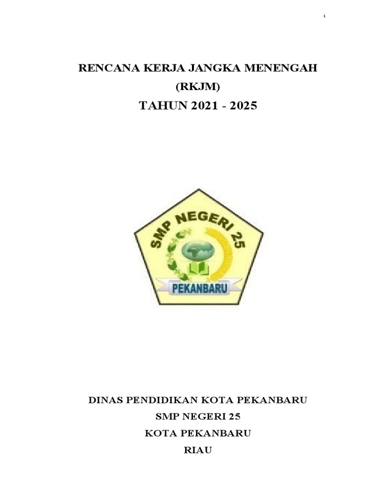 RKJM SMP Negeri 25 Pekanbaru 2021-2025 | PDF | Karier & Perkembangan ...