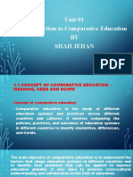 UNIT 1 Introduction To Comparative Education