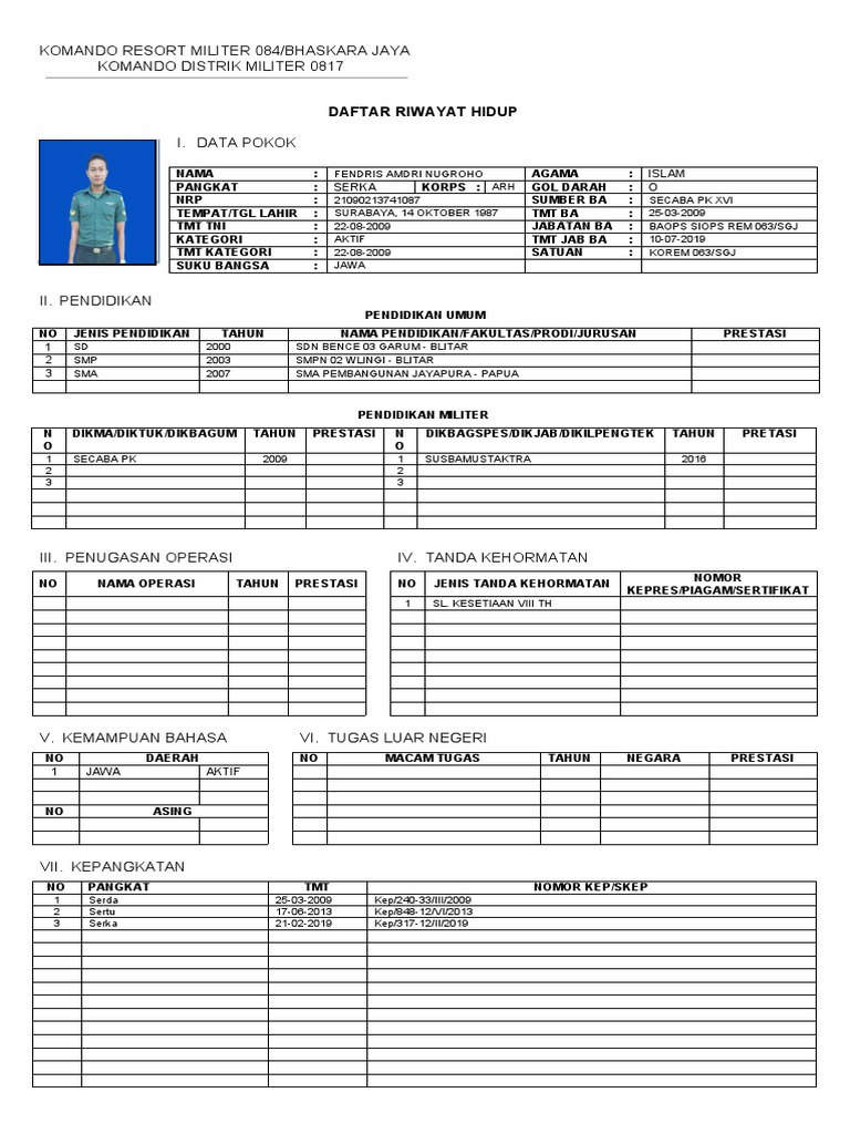 Blangko RH Terbaru | PDF