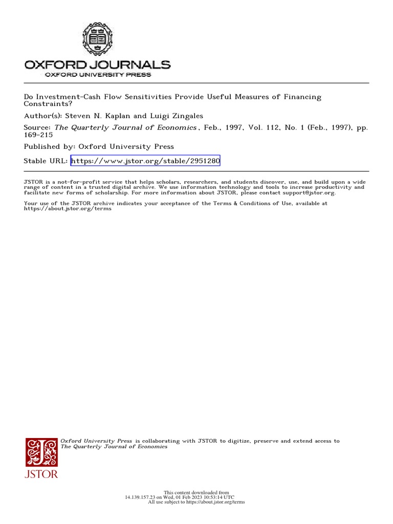 Kaplan zingales 1997 PDF