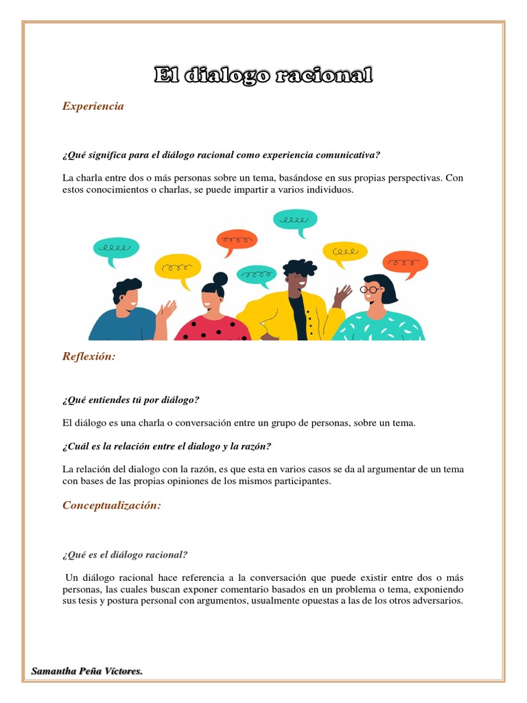 Diálogo Racional: Comunicación y Reflexión | PDF | Ciencia y matemáticas