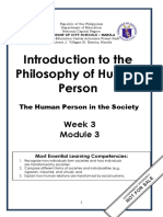 PHILO - Q2 - Mod3 - The Human Person in The Society