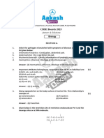 CBSE Board Class 12 Biology Question Paper Solutions 2023