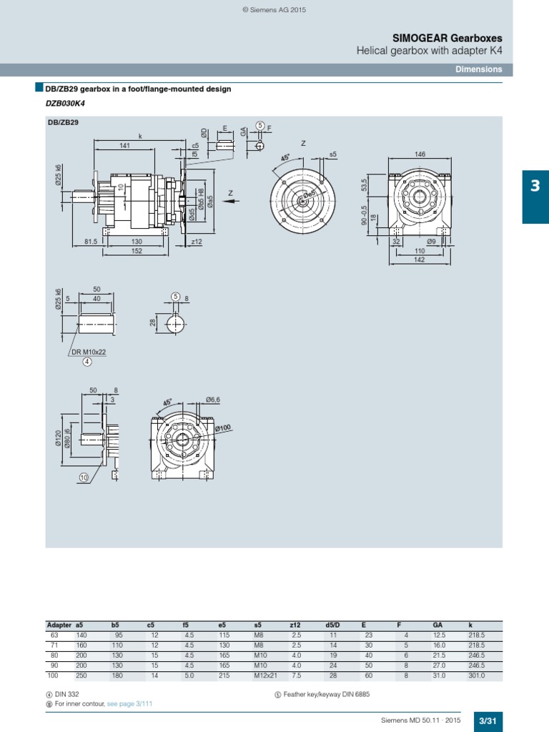 Siemens SIMOGEAR Helical Gearbox Specs | PDF | Chess | Chess Theory
