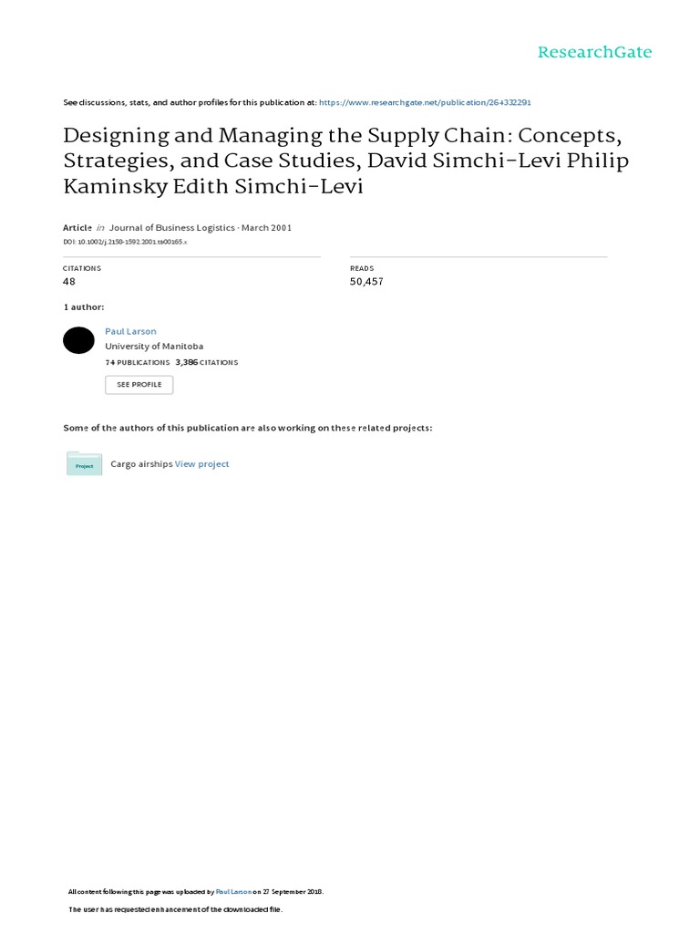 Simchi-Levi's Supply Chain Management Review | PDF | Supply Chain ...