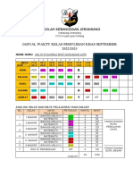 Jadual Kelas Pemulihan SKJ September 2022-2023