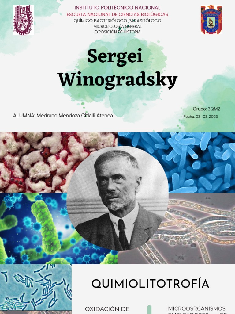 Sergei Winogradsky PDF Nitrógeno Ciencias fisicas