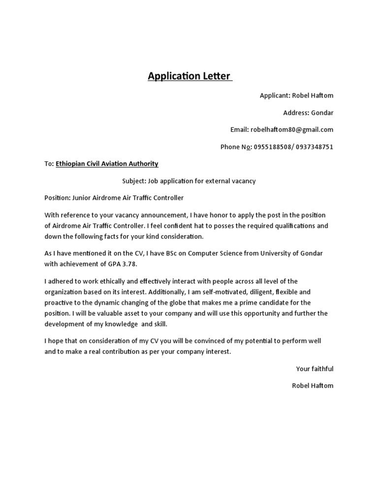 Application for Air Traffic Controller Position | PDF