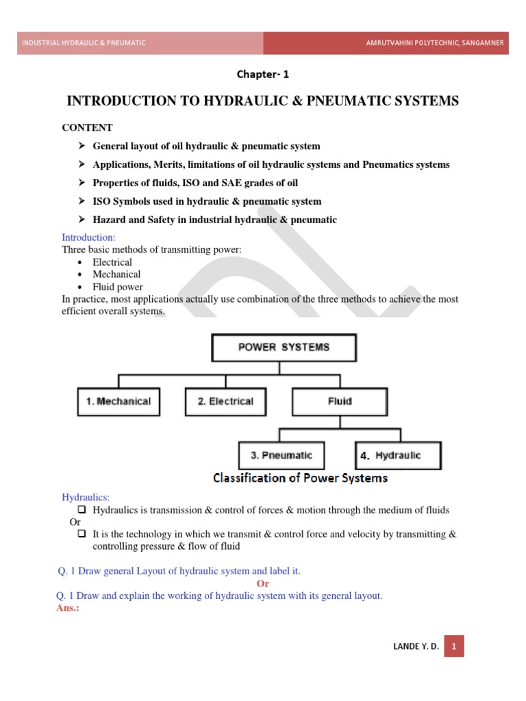 Introduction to Hydraulic & Pneumatic Systems | PDF | Actuator | Pump