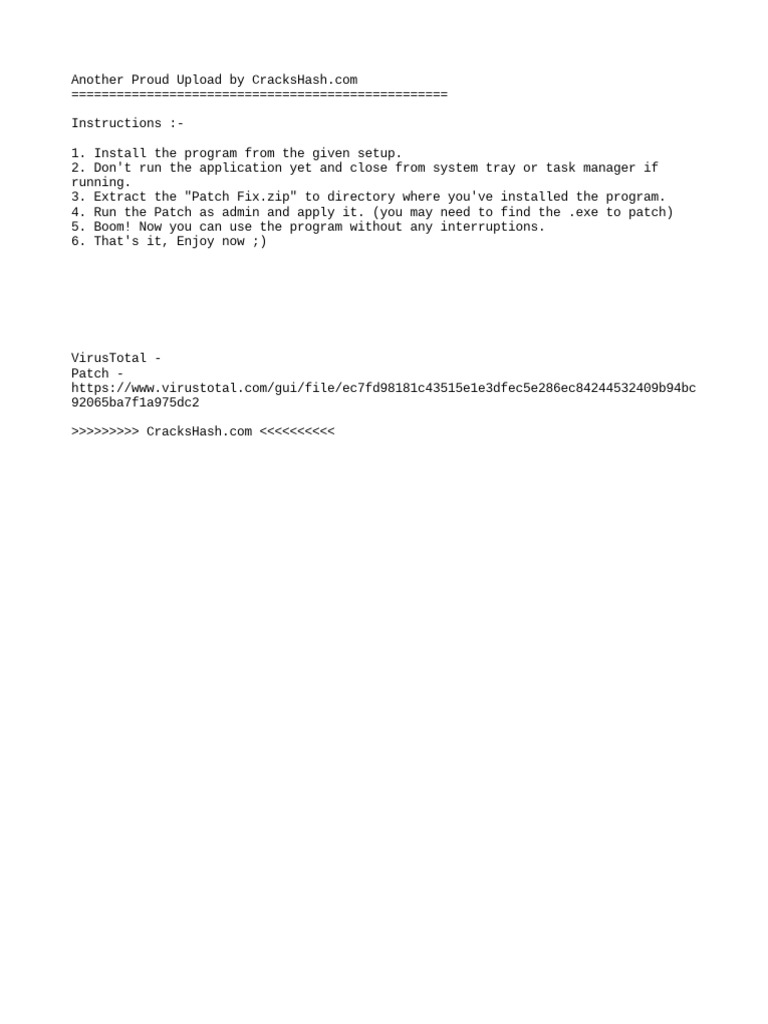 Program Installation and Patch Guide | PDF