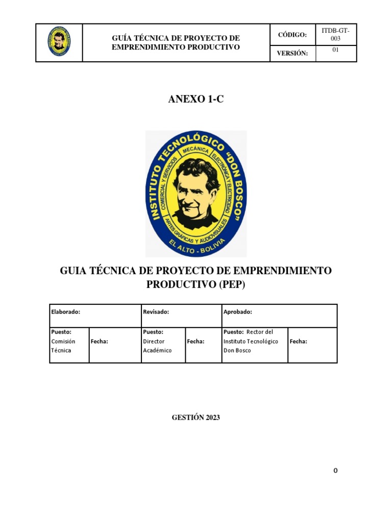 Guía Técnica para Proyectos de Emprendimiento | PDF | Iniciativa ...