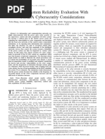 Power System Reliability Evaluation With SCADA Cybersecurity Considerations